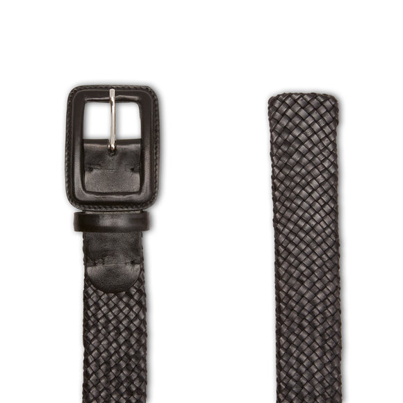 Cintura donna in pelle intrecciata