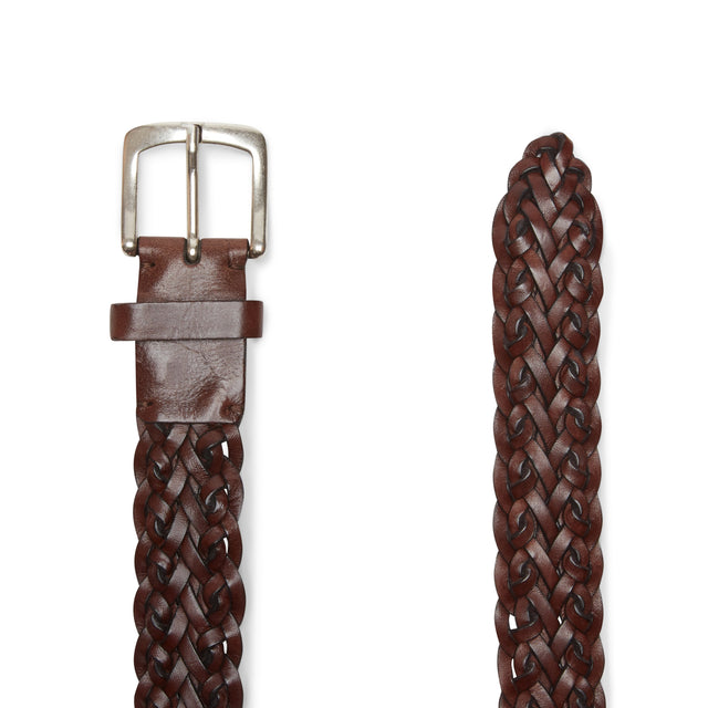 Ceinture en cuir tissé pour hommes