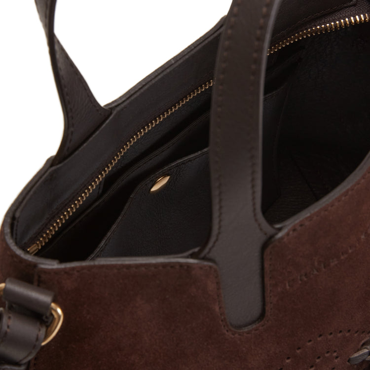 Hobo Tote Bag in suede