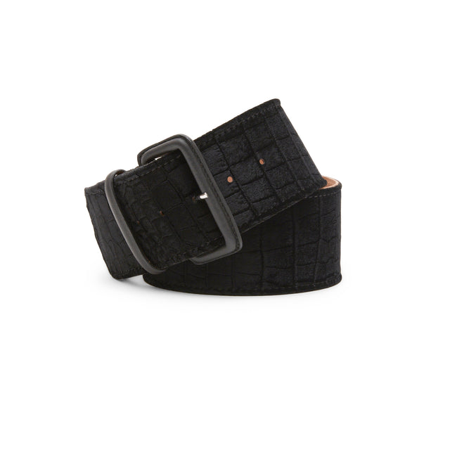 Cintura da donna in velluto colore nero