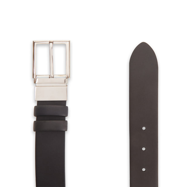 Cintura da uomo in pelle reversibile