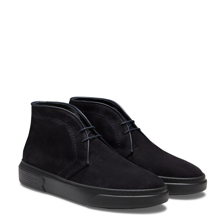 Desert boot in suede da uomo blu marine