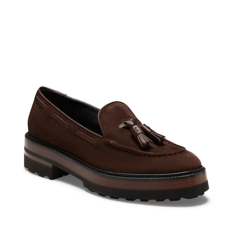 Mocassino Brera in suede da donna color cacao