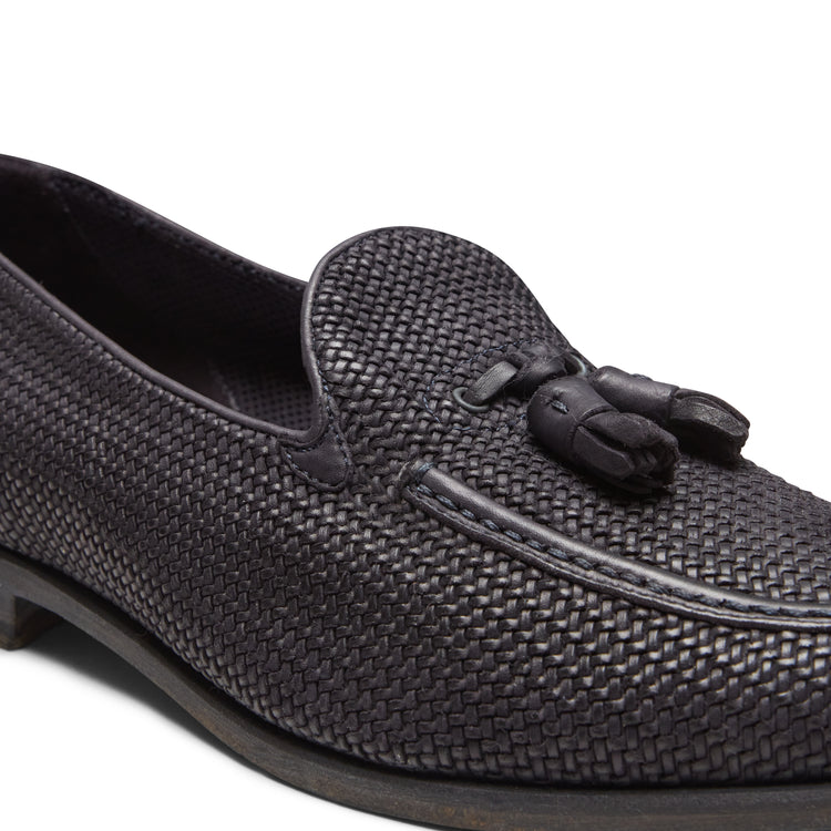 Mocassino Brera in pelle intrecciata da uomo