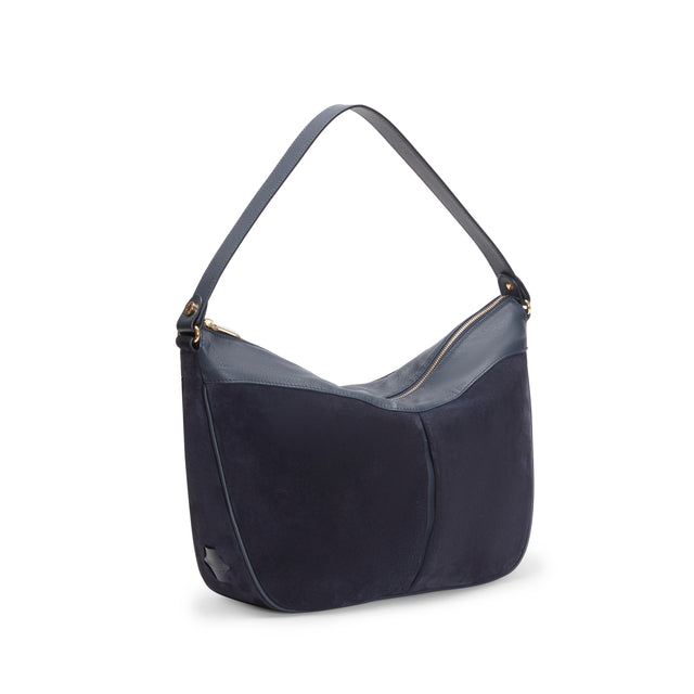 Shoulder bag Claire in suede e pelle