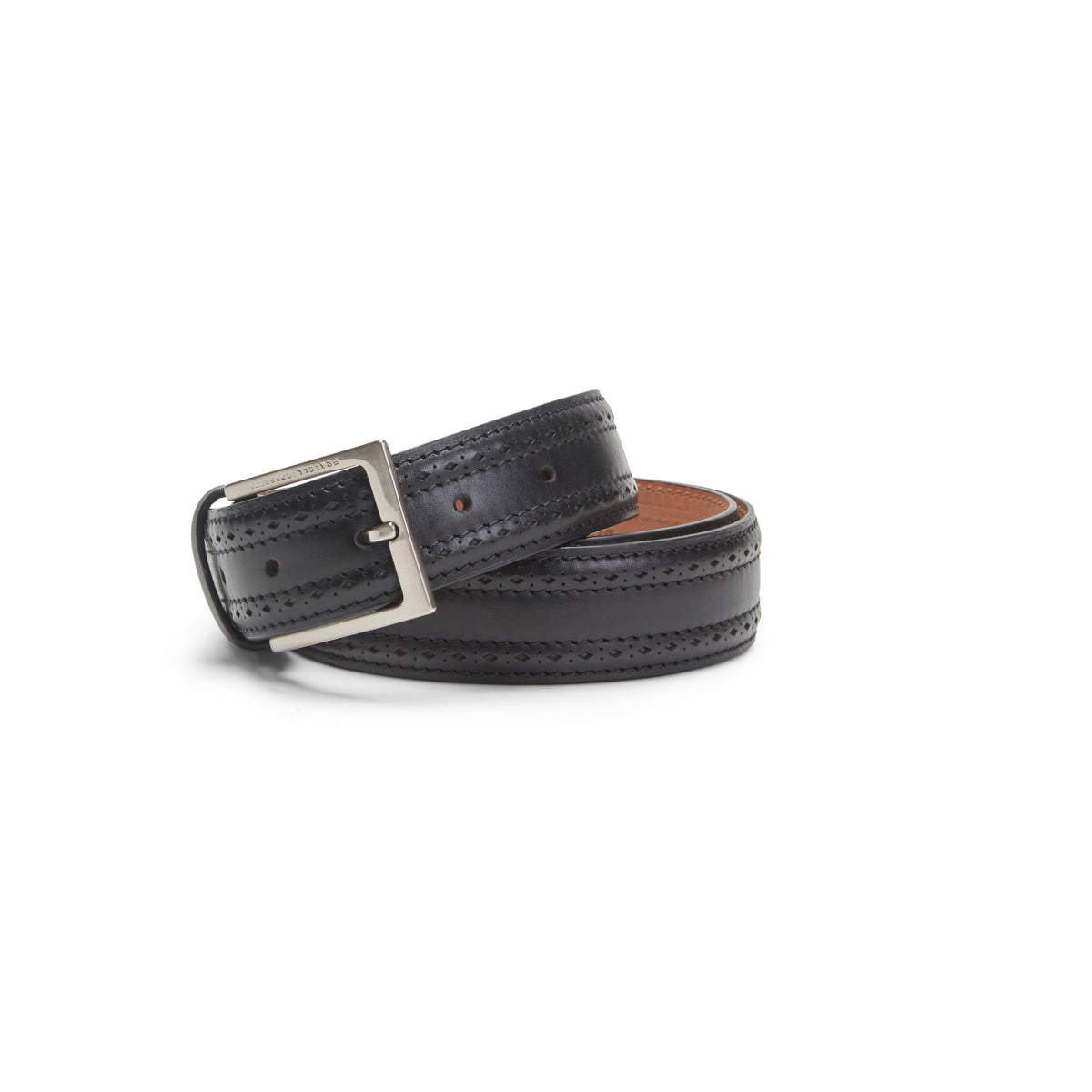 Black vintage Italian Leather Belt with Millefiori glass Accent. MCW New York. Murano Watches | Murano millefiori watch with leather band  main image 2