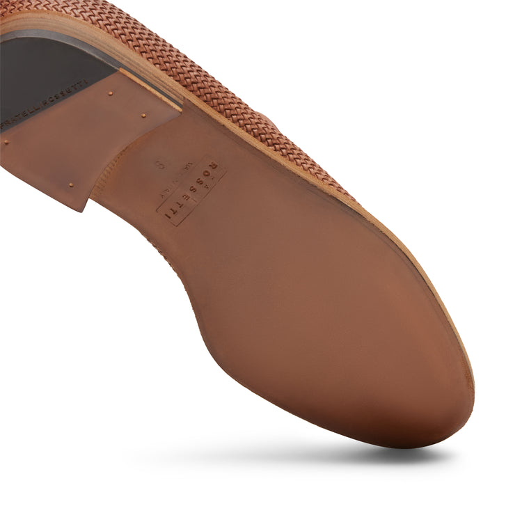 Mocassino Brera in pelle intrecciata da uomo