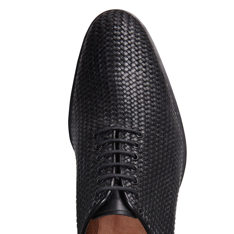 Francesina in pelle intrecciata da uomo