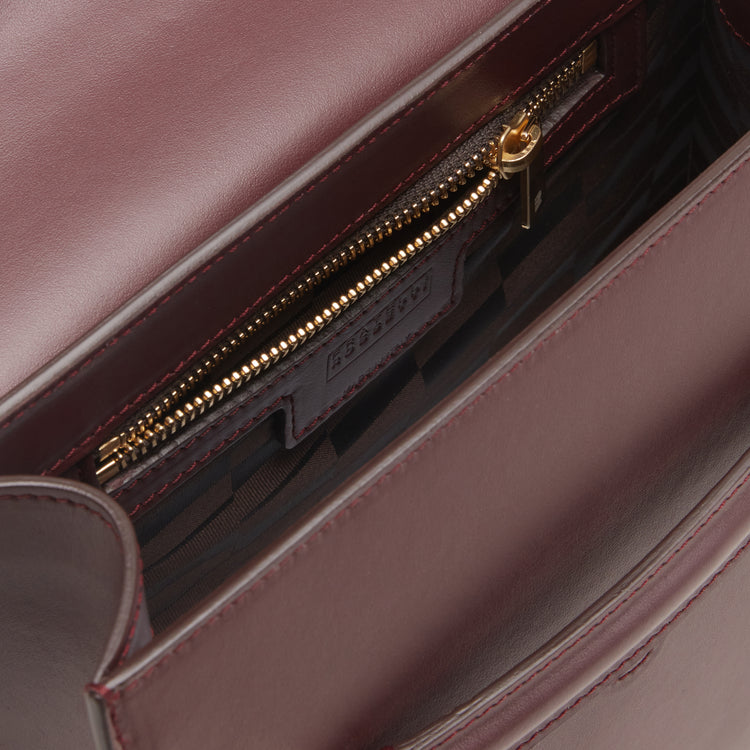 Sac fourre-tout en cuir magenta
