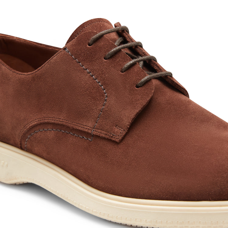 Suede lace-up Derby shoe