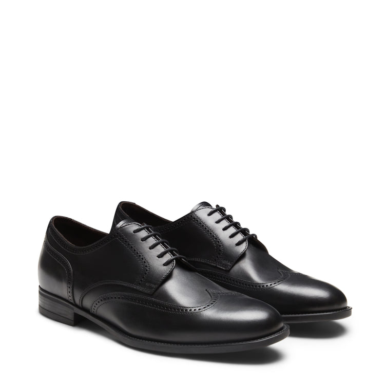 Leather derby lace-up