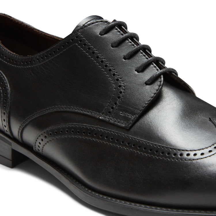 Leather derby lace-up