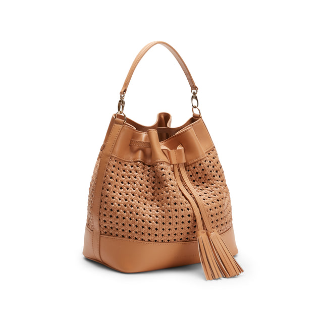 Bucket Bag in pelle intrecciata