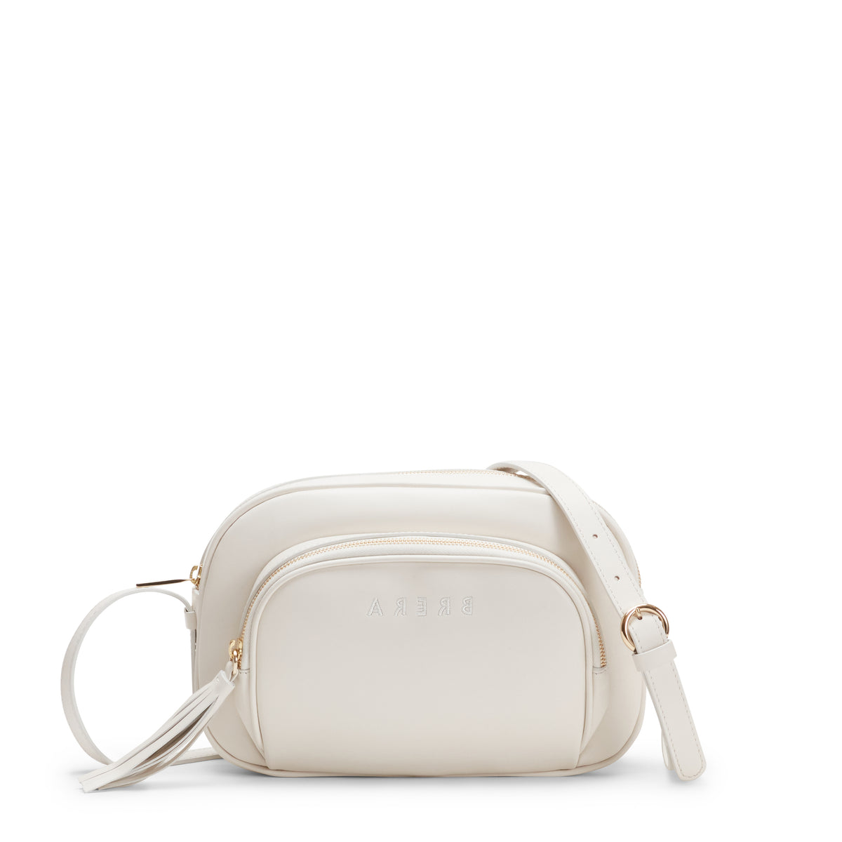 Milk White Leather Brera Shoulder Bag|Fratelli Rossetti