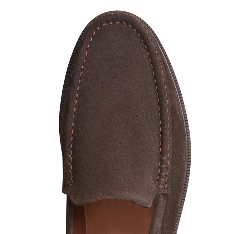 Suede tubular loafer