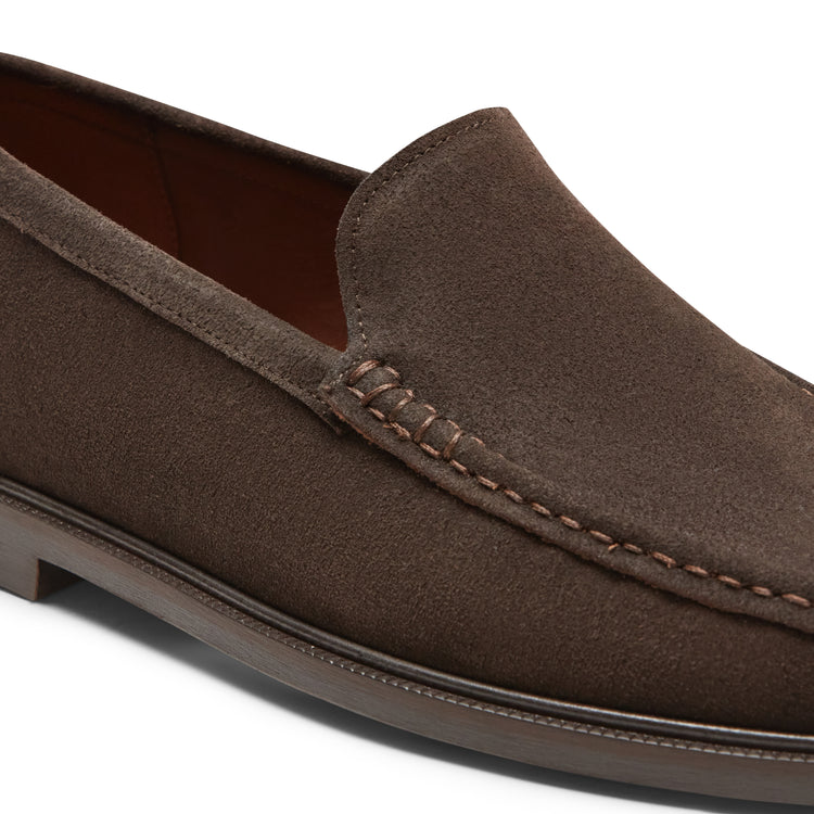 Suede tubular loafer