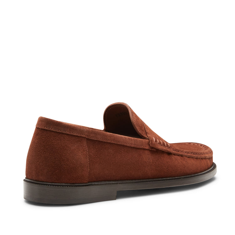 Suede tubular loafer