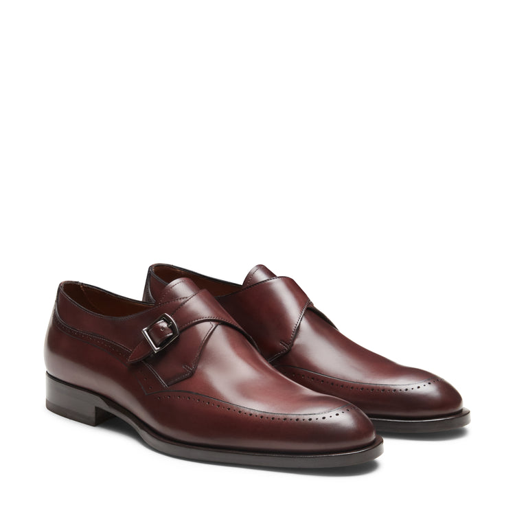 Single-Buckle Leather Derby Shoe
