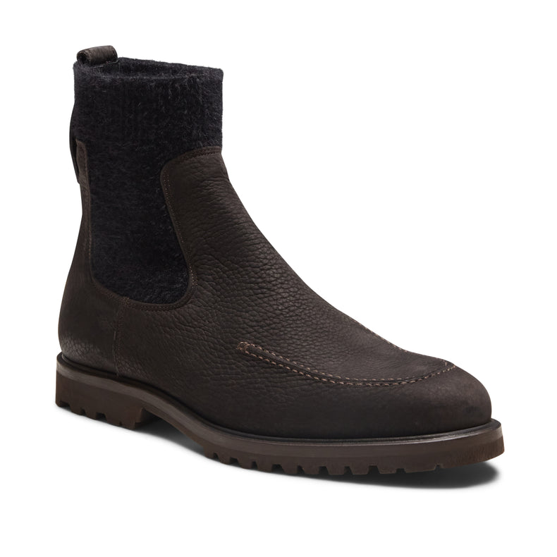 Beatles-Stiefelette aus Nubuk und Stoff