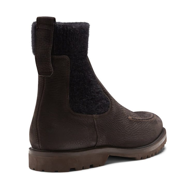 Beatles-Stiefelette aus Nubuk und Stoff