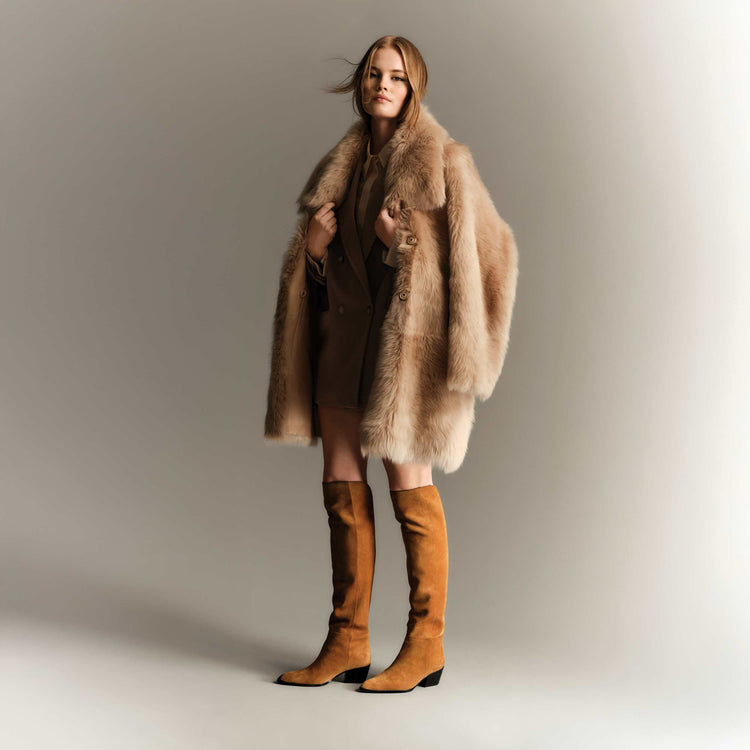 Long-hair shearling jacket