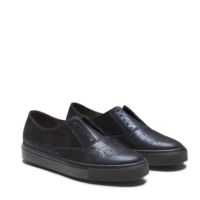 Sneaker Hobo Sport in suede effetto metallizzato da donna