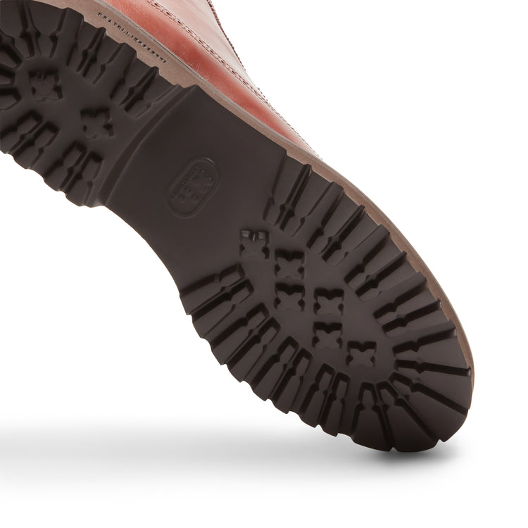 Leather lace-up boot