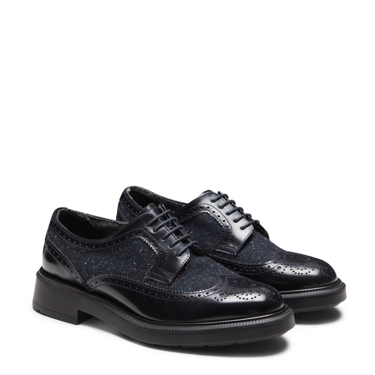 Leather and fabric Derby shoe