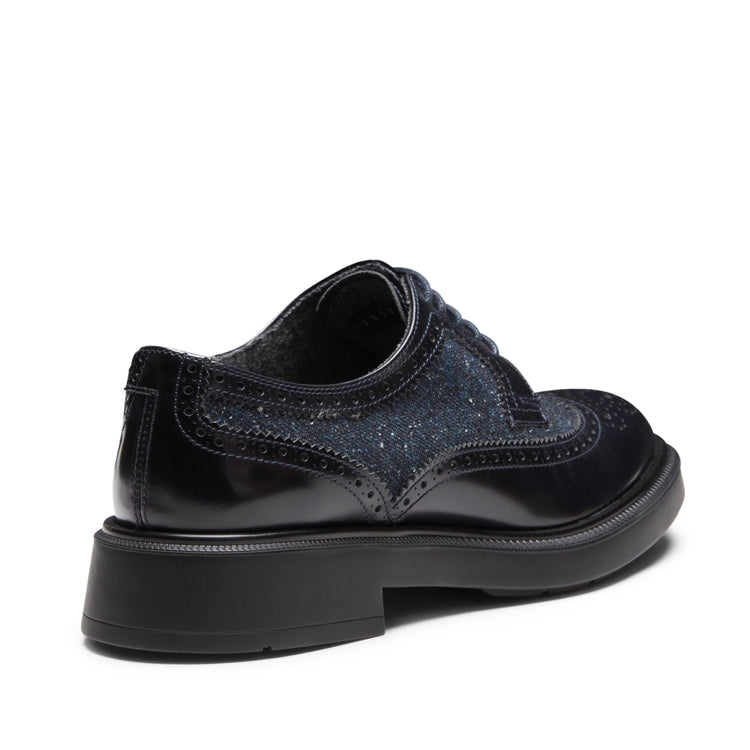 Leather and fabric Derby shoe