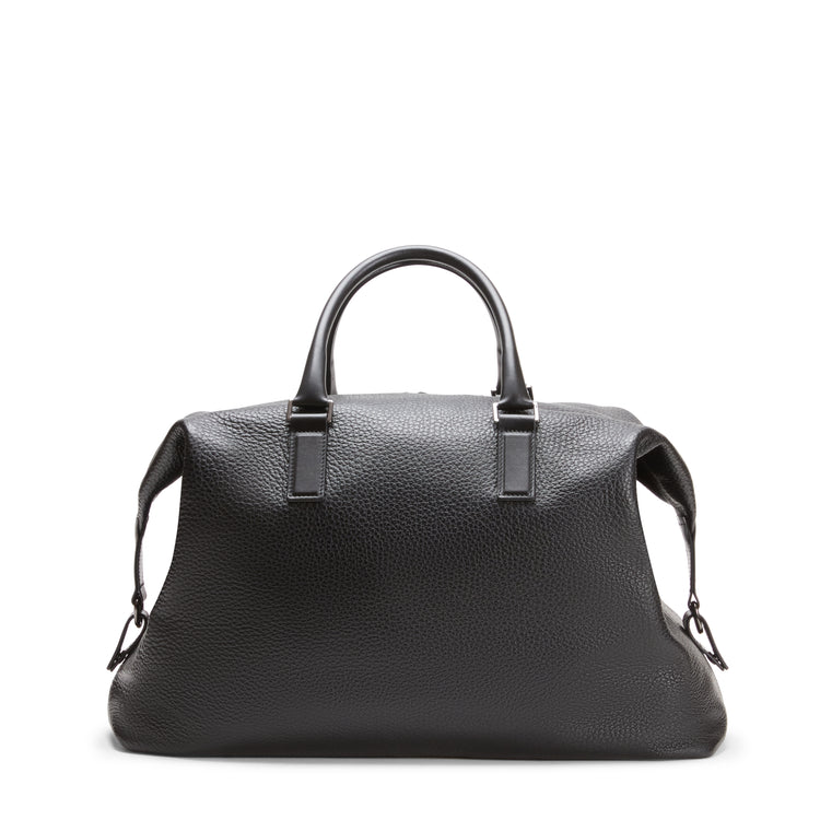 Men’s leather travel duffel bag