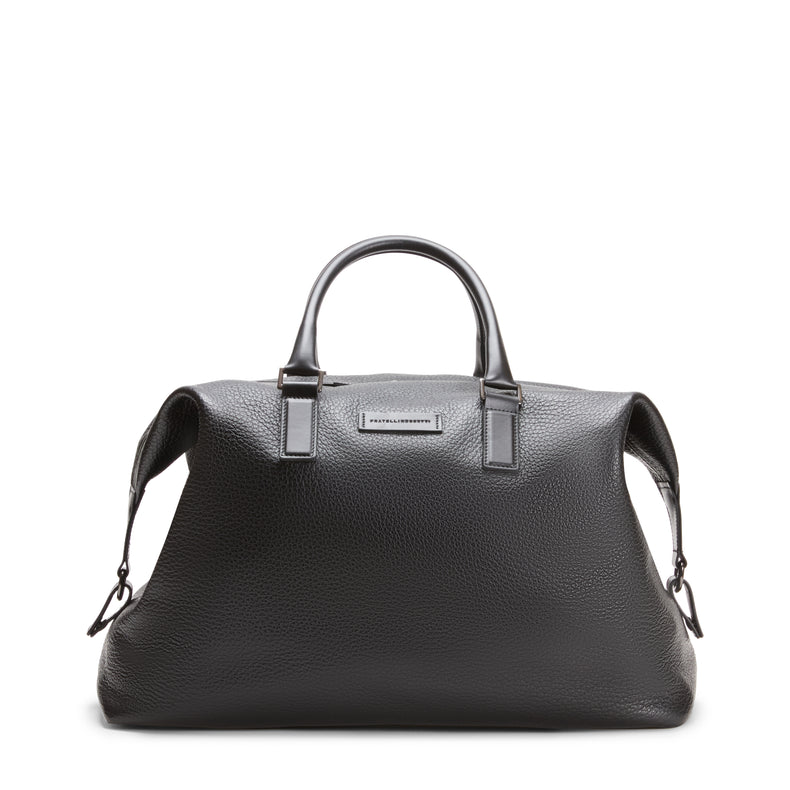 Men’s leather travel duffel bag