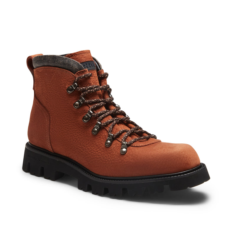 Nubuck lace-up boot