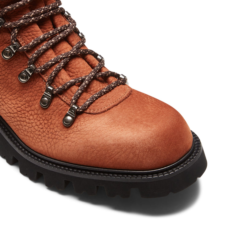 Nubuck lace-up boot