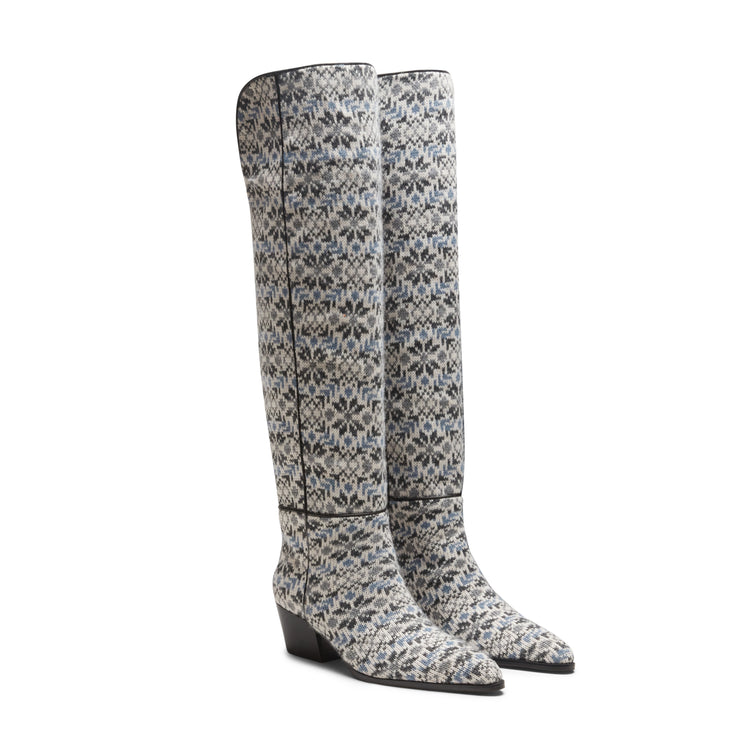 Patterned fabric boot