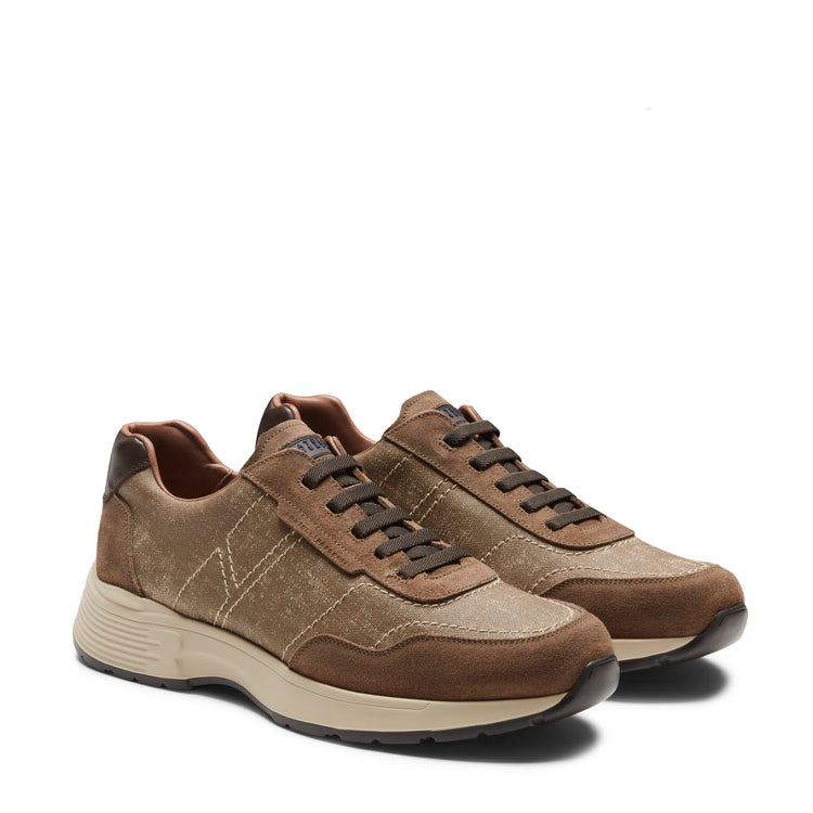 Fabric and suede sneaker 