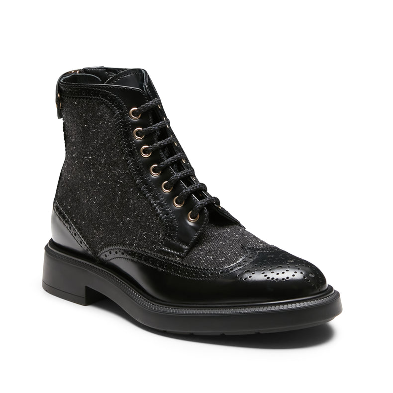 Bottines à lacets en cuir pour femmes