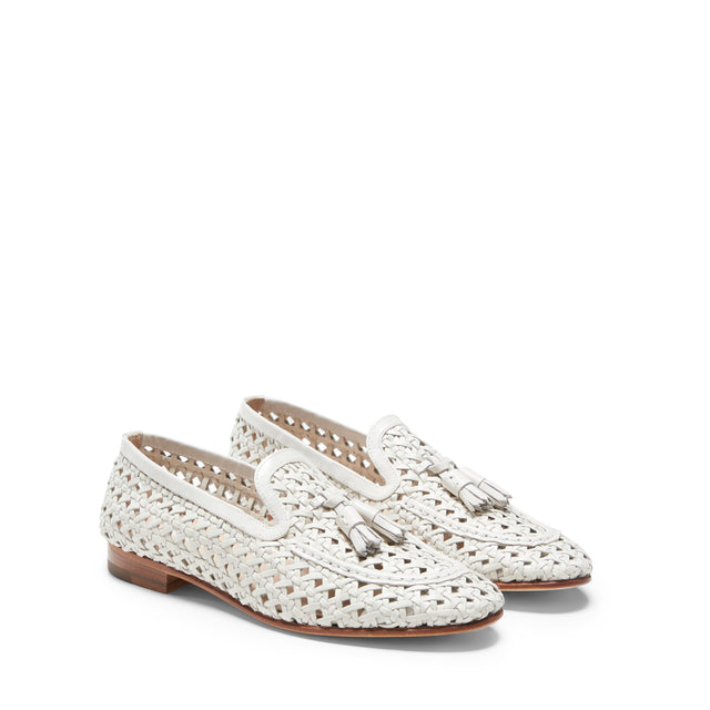 Mocassino Brera in pelle intrecciata da donna