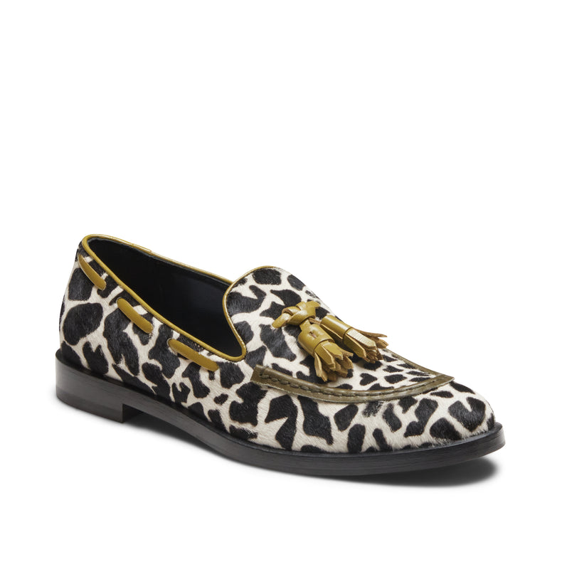 Animal print leather Brera loafer