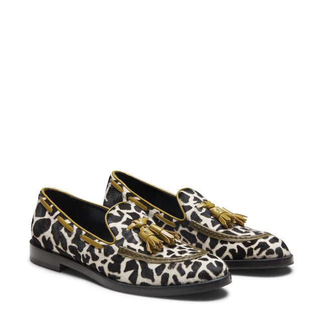 Mocassino Brera in pelle animalier