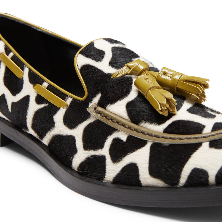 Animal print leather Brera loafer