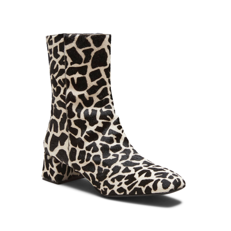 Stivaletto in pelle animalier