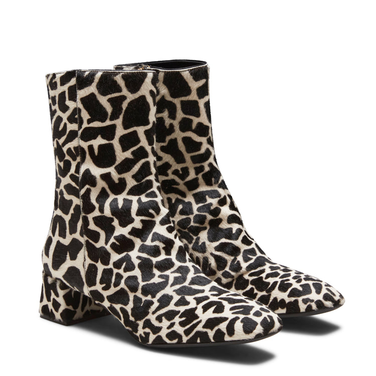 Stivaletto in pelle animalier