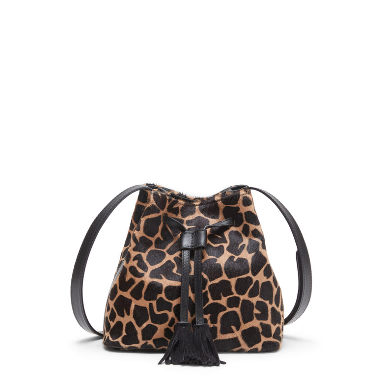 Sac seau à pampilles en cuir