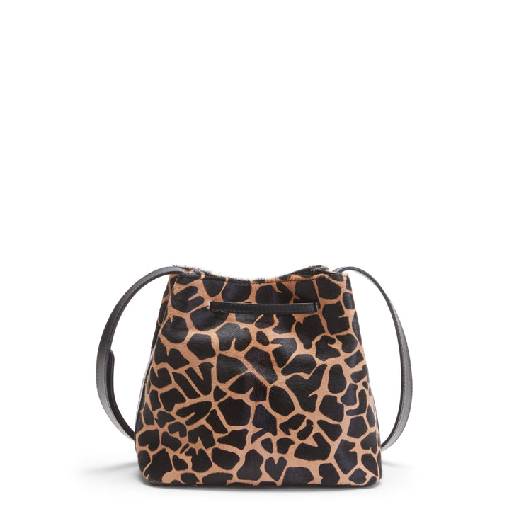 Sac seau à pampilles en cuir