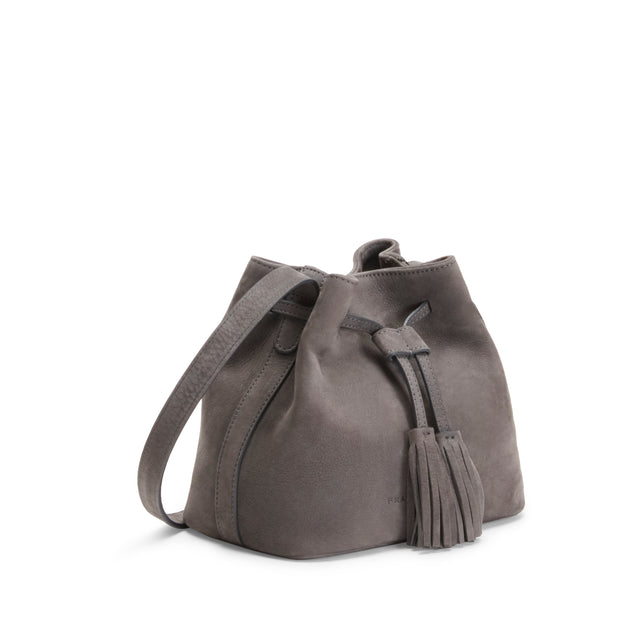 Bolso bombonera de nobuk antracita