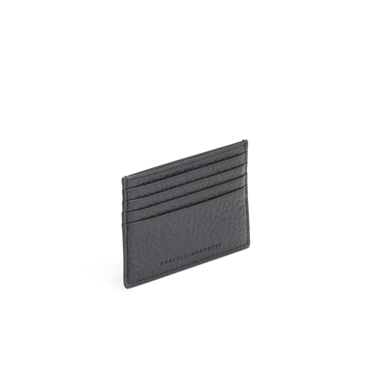 Tarjetero de piel de color negro para hombre