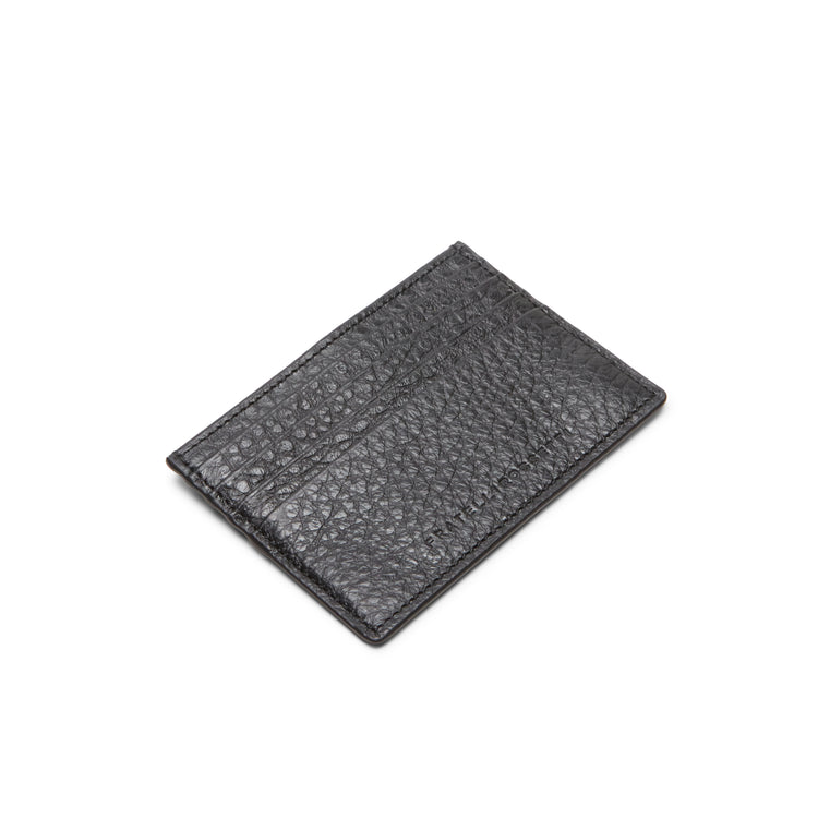 Tarjetero de piel de color negro para hombre