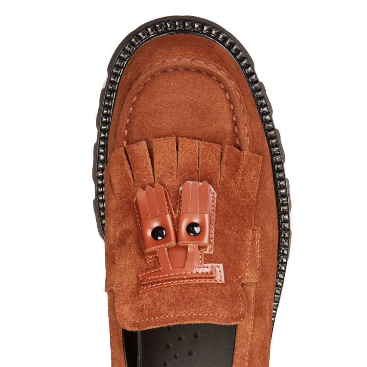 Registered Design Suede Bow Patch Loafer 