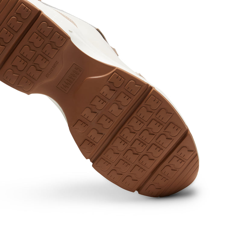 Leather and suede sneaker