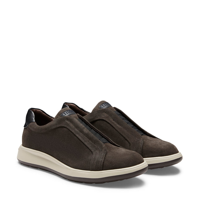 Sneaker in suede da uomo antracite